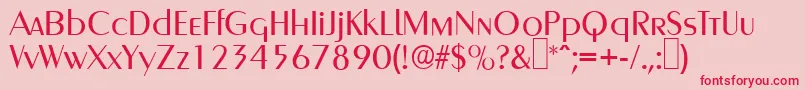 GreyhoundRegular Font – Red Fonts on Pink Background