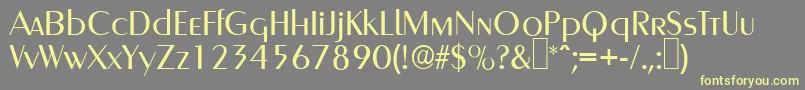 GreyhoundRegular Font – Yellow Fonts on Gray Background