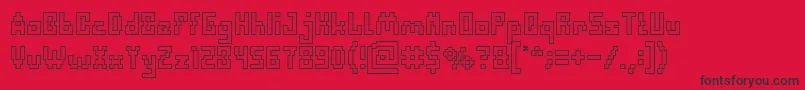 fuente DefragmentedHollow – Fuentes Negras Sobre Fondo Rojo