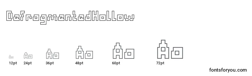 DefragmentedHollow Font Sizes