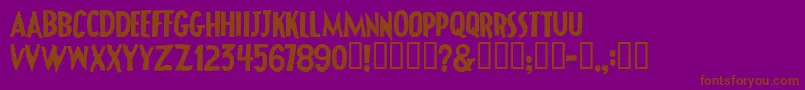 Frank Font – Brown Fonts on Purple Background