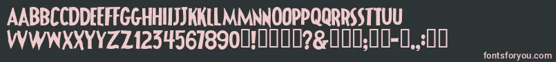 Frank Font – Pink Fonts on Black Background