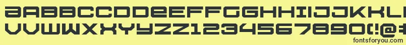 U.S.S.DallasExpanded Font – Black Fonts on Yellow Background