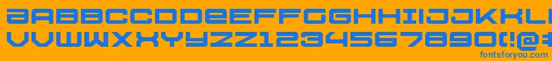 U.S.S.DallasExpanded Font – Blue Fonts on Orange Background