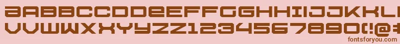 U.S.S.DallasExpanded Font – Brown Fonts on Pink Background