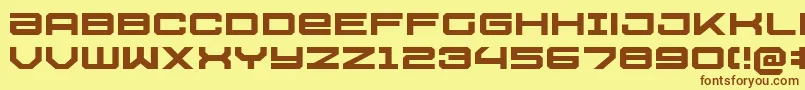 U.S.S.DallasExpanded Font – Brown Fonts on Yellow Background