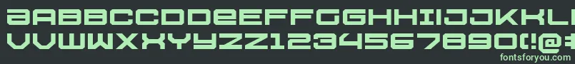 U.S.S.DallasExpanded Font – Green Fonts on Black Background