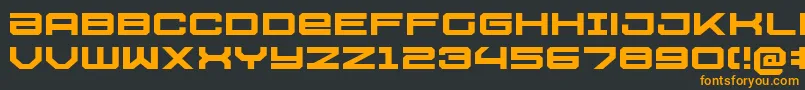 U.S.S.DallasExpanded Font – Orange Fonts on Black Background