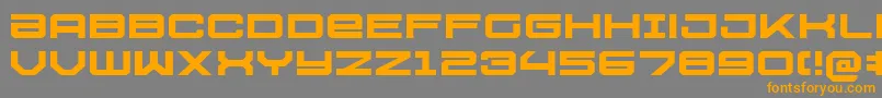 U.S.S.DallasExpanded Font – Orange Fonts on Gray Background