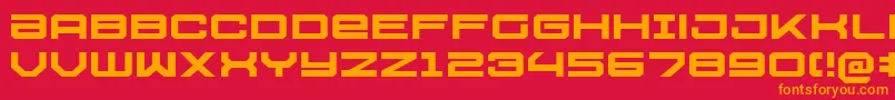 U.S.S.DallasExpanded Font – Orange Fonts on Red Background