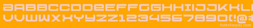 U.S.S.DallasExpanded Font – Pink Fonts on Orange Background