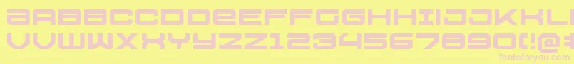 U.S.S.DallasExpanded Font – Pink Fonts on Yellow Background