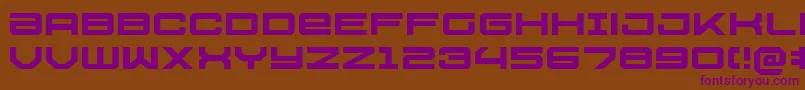 U.S.S.DallasExpanded Font – Purple Fonts on Brown Background