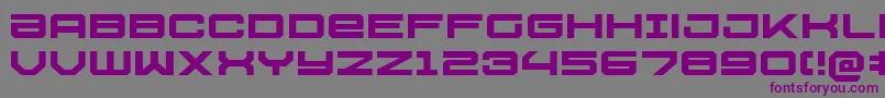 U.S.S.DallasExpanded Font – Purple Fonts on Gray Background