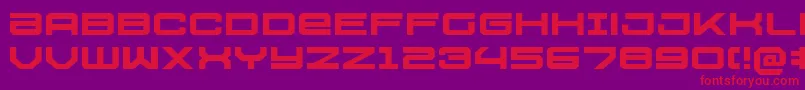 U.S.S.DallasExpanded Font – Red Fonts on Purple Background