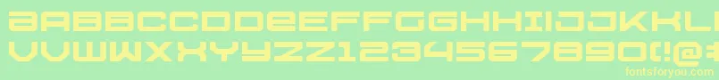 U.S.S.DallasExpanded Font – Yellow Fonts on Green Background