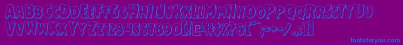 Mrsmonster3D Font – Blue Fonts on Purple Background