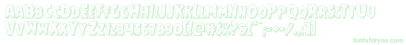 Mrsmonster3D Font – Green Fonts on White Background