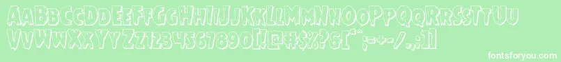 Mrsmonster3D Font – White Fonts on Green Background