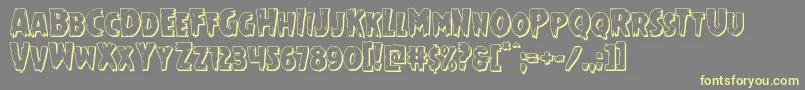 Mrsmonster3D Font – Yellow Fonts on Gray Background