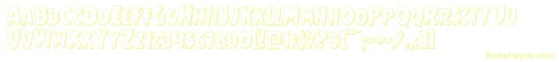 Mrsmonster3D Font – Yellow Fonts on White Background