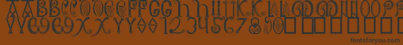 AngloSaxon8thC Font – Black Fonts on Brown Background