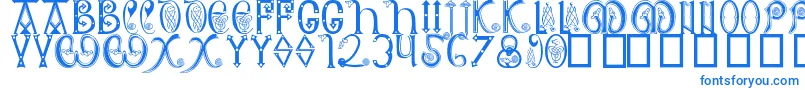 AngloSaxon8thC Font – Blue Fonts on White Background