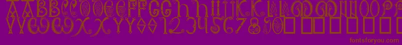 AngloSaxon8thC Font – Brown Fonts on Purple Background