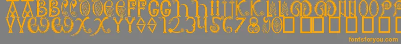 AngloSaxon8thC Font – Orange Fonts on Gray Background