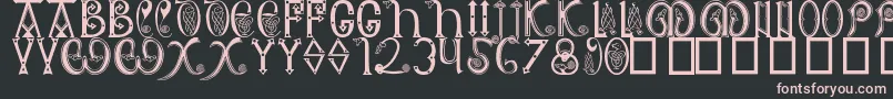 AngloSaxon8thC Font – Pink Fonts on Black Background