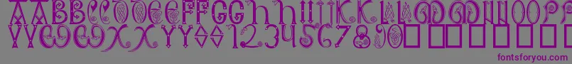 AngloSaxon8thC Font – Purple Fonts on Gray Background