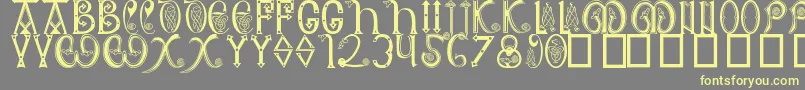 AngloSaxon8thC Font – Yellow Fonts on Gray Background