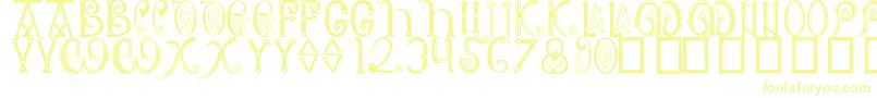 AngloSaxon8thC Font – Yellow Fonts on White Background