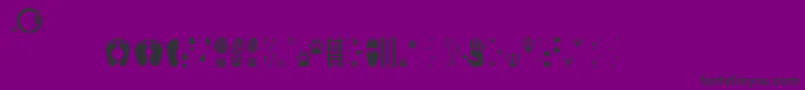 Trackso Font – Black Fonts on Purple Background