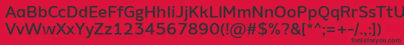 AminoAltMedium Font – Black Fonts on Red Background