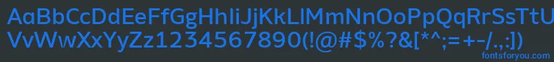 AminoAltMedium Font – Blue Fonts on Black Background