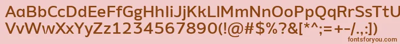 AminoAltMedium Font – Brown Fonts on Pink Background