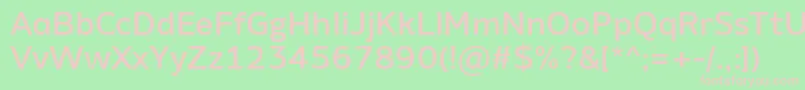 Police AminoAltMedium – polices roses sur fond vert