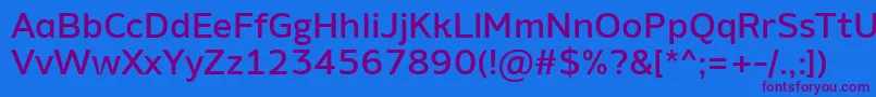 AminoAltMedium Font – Purple Fonts on Blue Background
