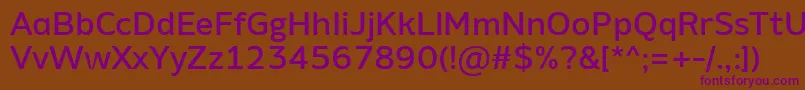 AminoAltMedium Font – Purple Fonts on Brown Background