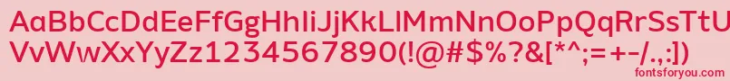AminoAltMedium Font – Red Fonts on Pink Background