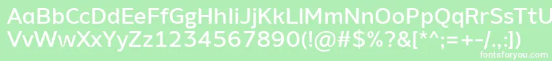 AminoAltMedium Font – White Fonts on Green Background
