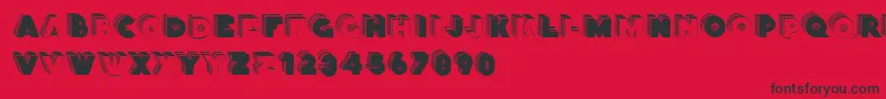 Stackcaps Font – Black Fonts on Red Background