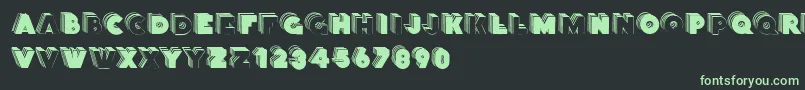 Stackcaps Font – Green Fonts on Black Background