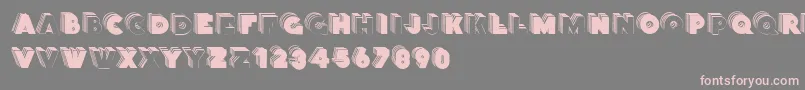 Stackcaps Font – Pink Fonts on Gray Background