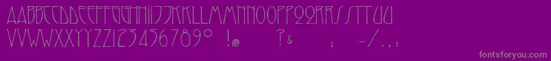 Sarahcaps Font – Gray Fonts on Purple Background