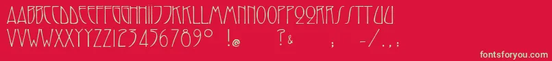 Sarahcaps Font – Green Fonts on Red Background