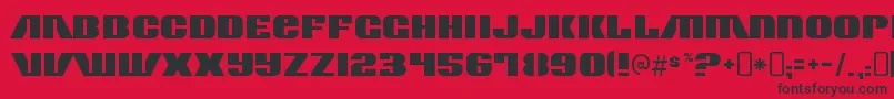 ContourgeneratorRegular Font – Black Fonts on Red Background