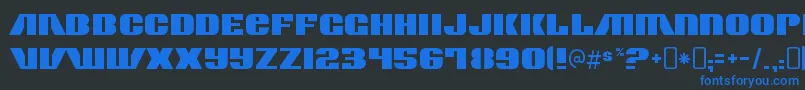 ContourgeneratorRegular Font – Blue Fonts on Black Background
