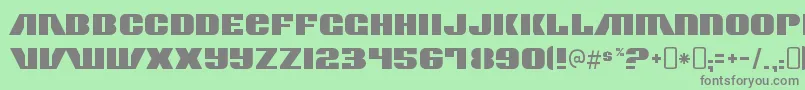 ContourgeneratorRegular Font – Gray Fonts on Green Background